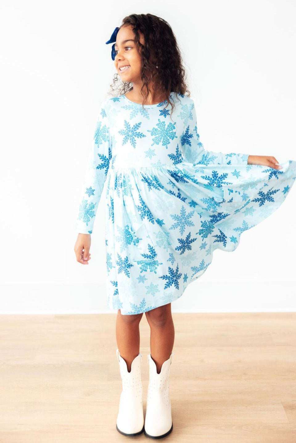 Winter Wonderland L/S Pocket Twirl Dress - Mila & Rose ® - Flyclothing LLC