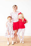 Pink Christmas 3/4 Sleeve Ruffle Twirl Dress - Mila & Rose ® - Flyclothing LLC