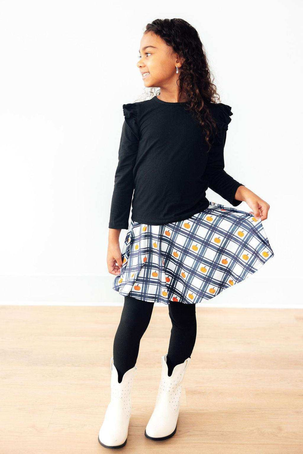 Plaid Pumpkins Twirl Skegging - Mila & Rose ® - Flyclothing LLC