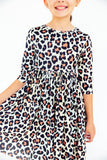Wild One 3/4 Sleeve Pocket Twirl Dress