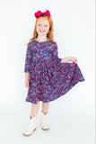 Flower Farm 3/4 Sleeve Pocket Twirl Dress - Mila & Rose ®