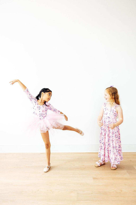 Retro Daydream 3/4 Sleeve Tutu Leotard - Mila & Rose ® - Flyclothing LLC