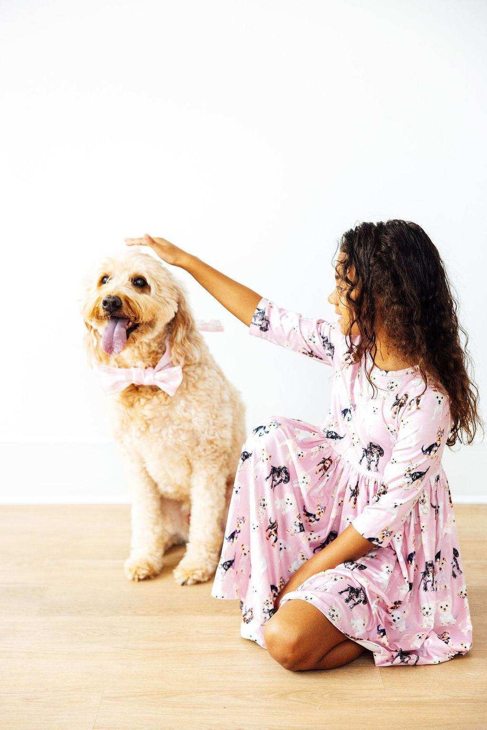 Puppy Kisses 3/4 Sleeve Pocket Twirl Dress - Mila & Rose ® - Flyclothing LLC