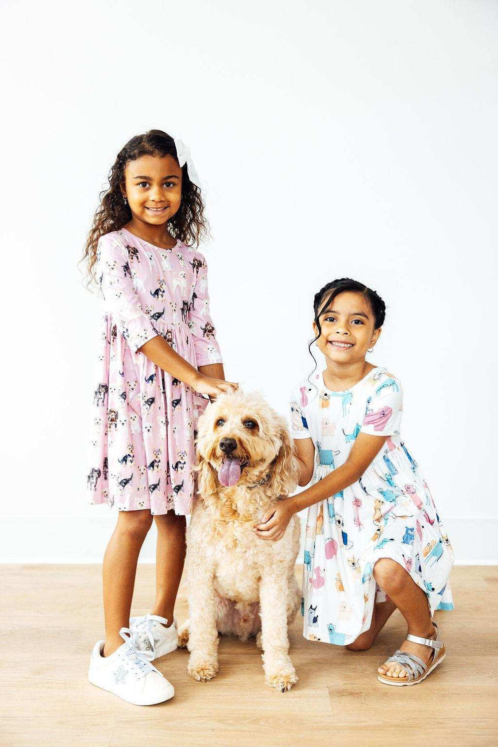 Puppy Kisses 3/4 Sleeve Pocket Twirl Dress - Mila & Rose ® - Flyclothing LLC