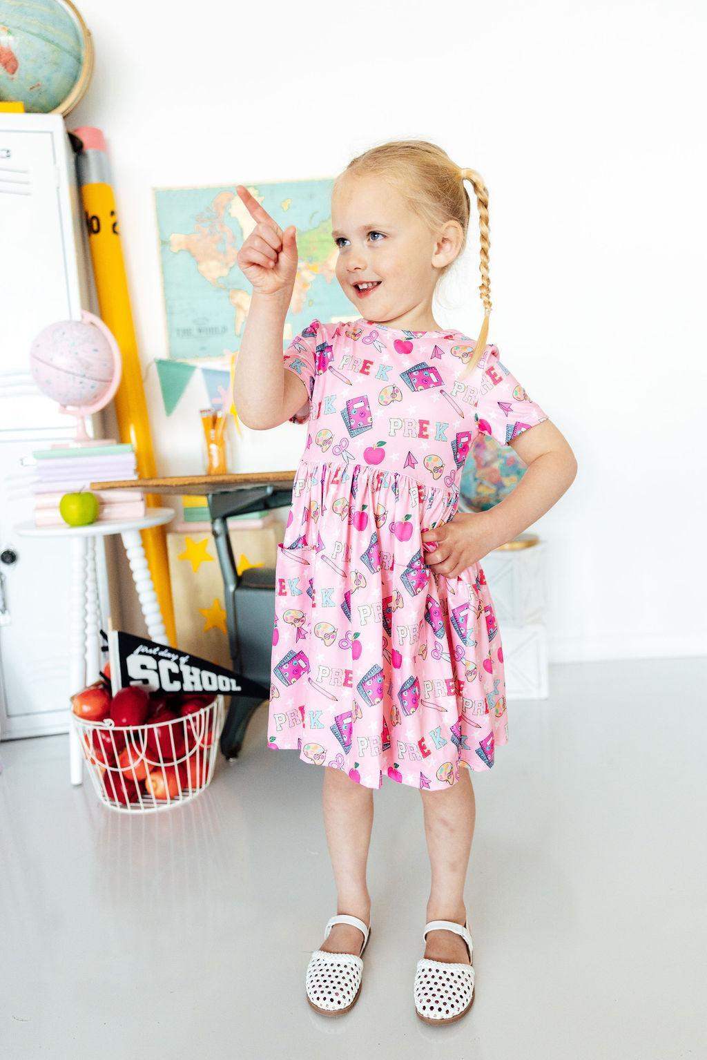 Pre-K S/S Pocket Twirl Dress