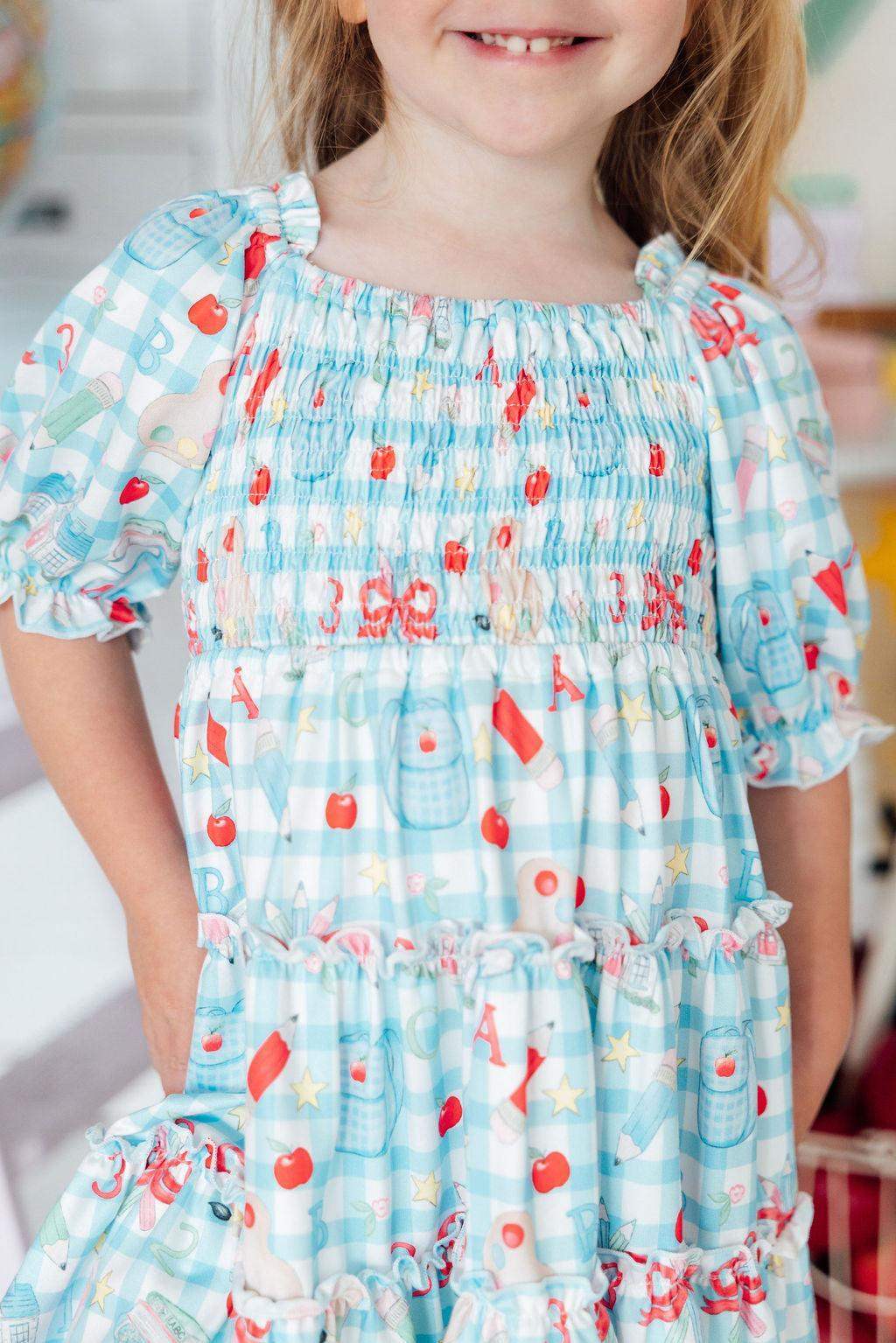 Honor Roll Smocked Ruffle Dress - Mila & Rose ® - Flyclothing LLC