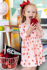 An Apple a Day 3/4 Sleeve Pocket Twirl Dress - Mila & Rose ® - Flyclothing LLC
