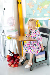 Peace, Love & Pandacorns 3/4 Sleeve Pocket Twirl Dress - Mila & Rose ® - Flyclothing LLC