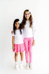 Pink Polka Dots Ruffle Twirl Skort - Mila & Rose ® - Flyclothing LLC