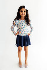 Fall Floral L/S Ruffle Tee