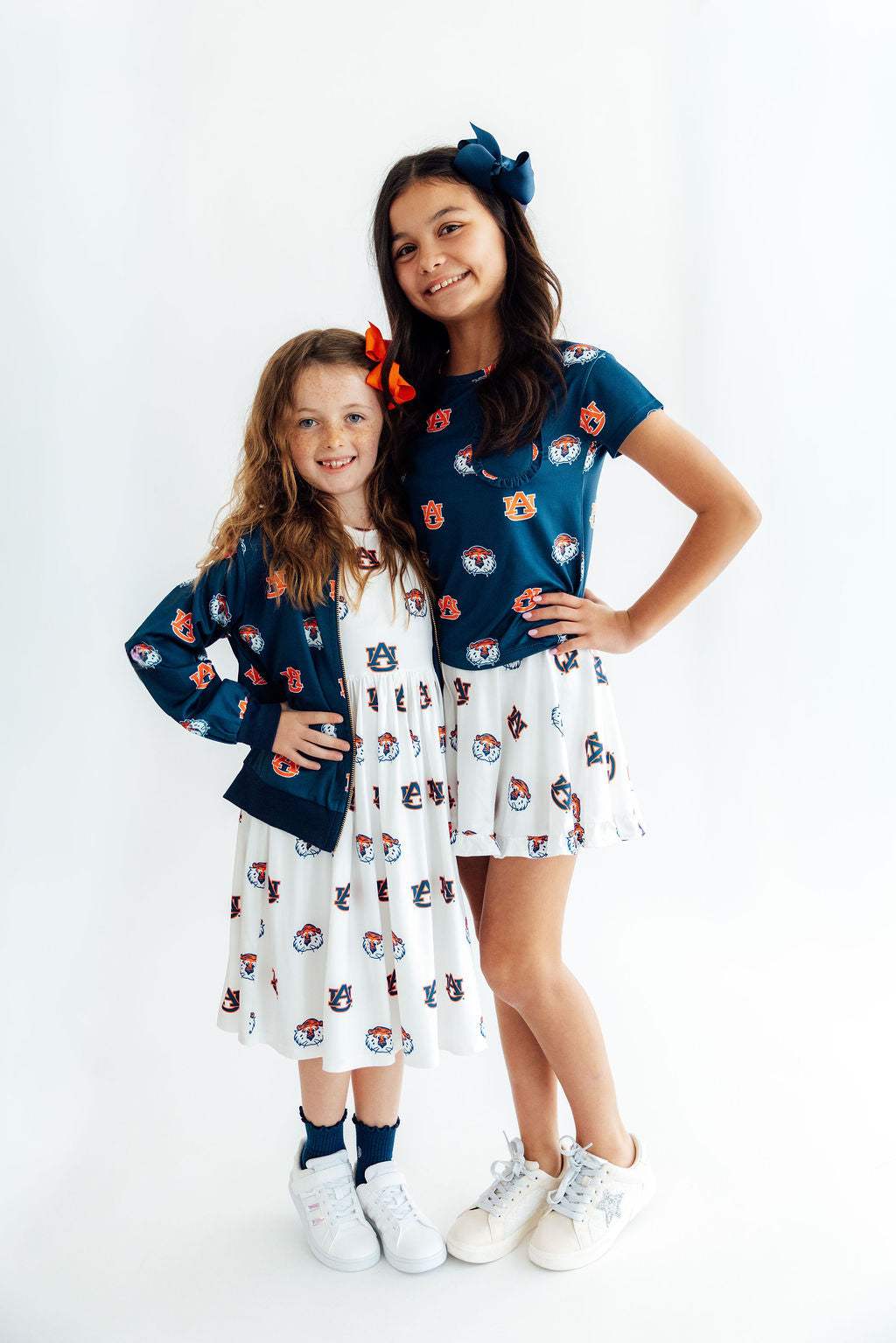 Auburn White Aubie 3/4 Sleeve Pocket Twirl Dress - Mila & Rose ® - Flyclothing LLC