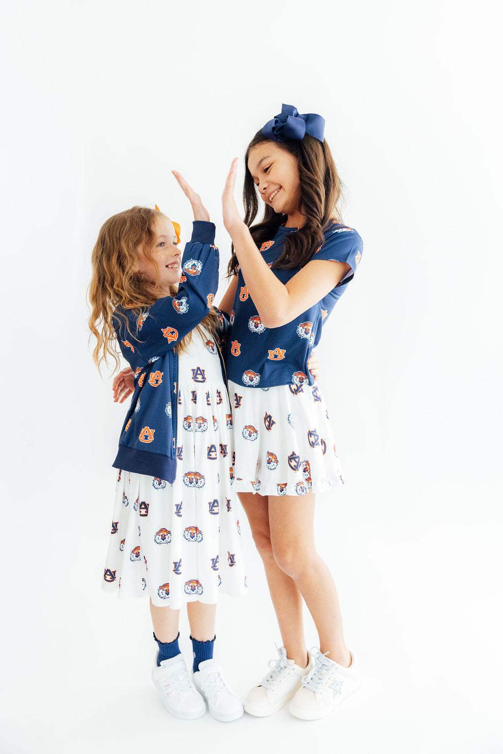 Auburn White Aubie Flutter Twirl Dress - Mila & Rose ® - Flyclothing LLC