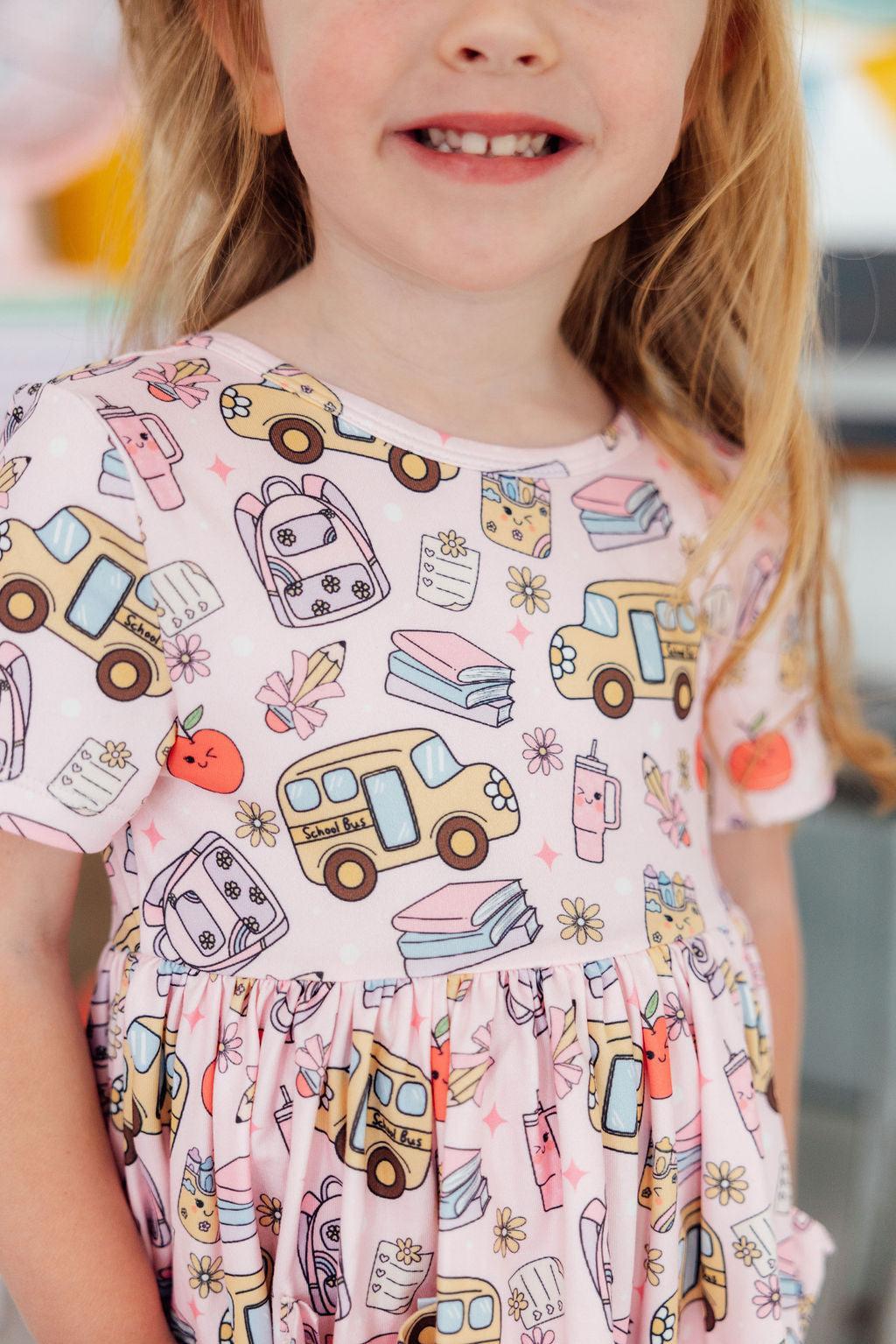 Playground Princess S/S Pocket Twirl Dress - Mila & Rose ® - Flyclothing LLC