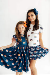 Auburn Blue Aubie Flutter Twirl Dress - Mila & Rose ® - Flyclothing LLC