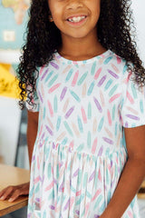 Color Crayons S/S Pocket Twirl Dress - Mila & Rose ® - Flyclothing LLC