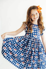 Auburn Plaid Aubie Flutter Twirl Dress - Mila & Rose ® - Flyclothing LLC