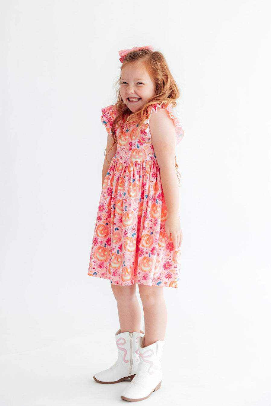 Spooktacular Flutter Sleeve Twirl Dress - Mila & Rose ® - Flyclothing LLC