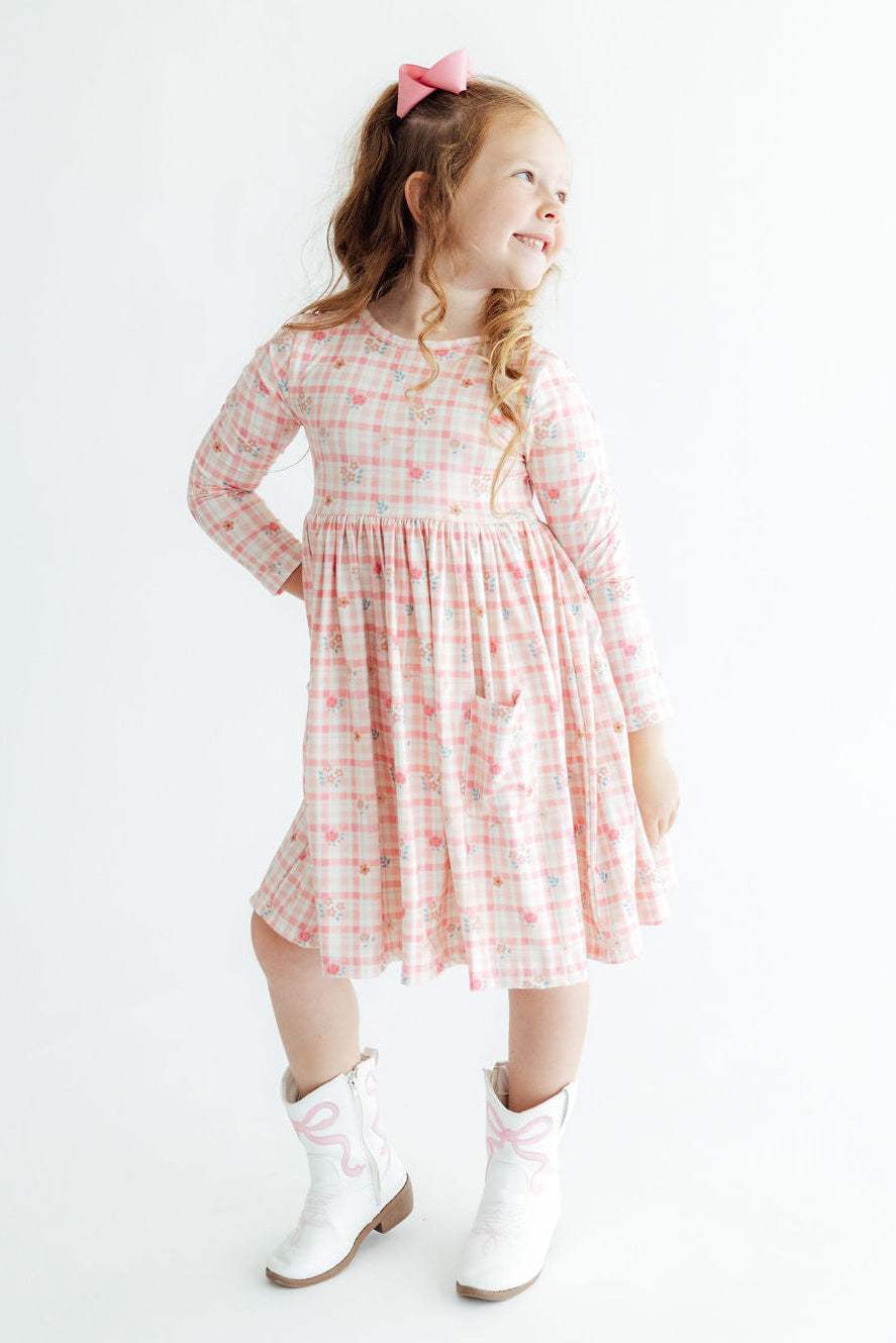 Off the Grid L/S Pocket Twirl Dress - Mila & Rose ® - Flyclothing LLC
