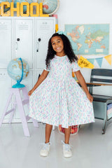 Color Crayons S/S Pocket Twirl Dress - Mila & Rose ® - Flyclothing LLC