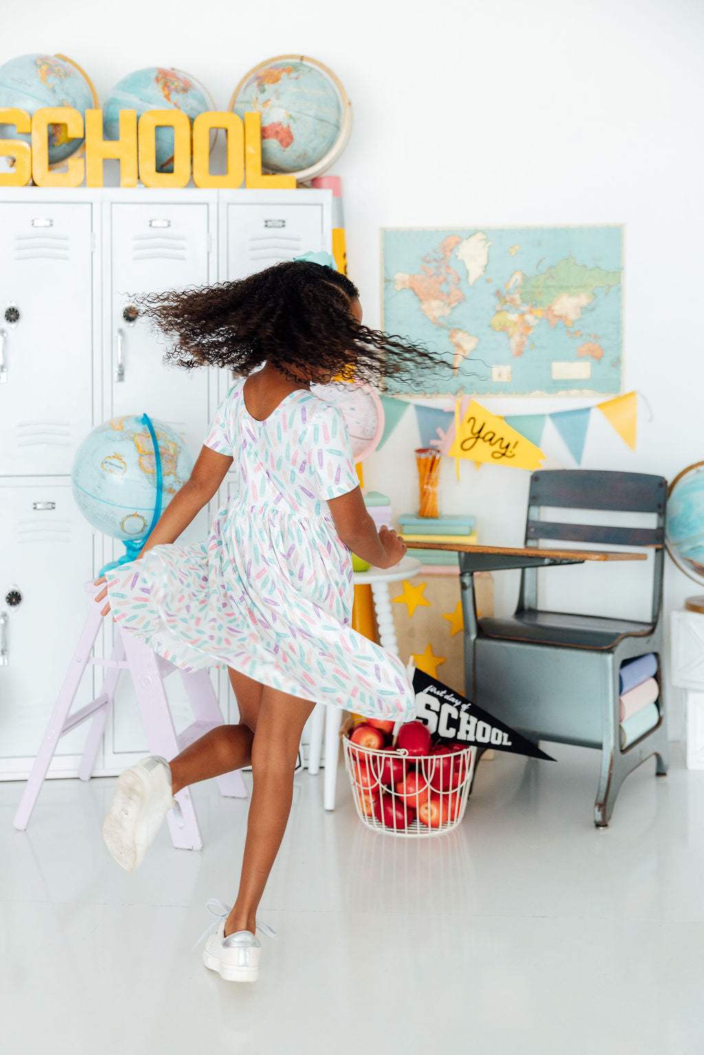 Color Crayons S/S Pocket Twirl Dress - Mila & Rose ® - Flyclothing LLC