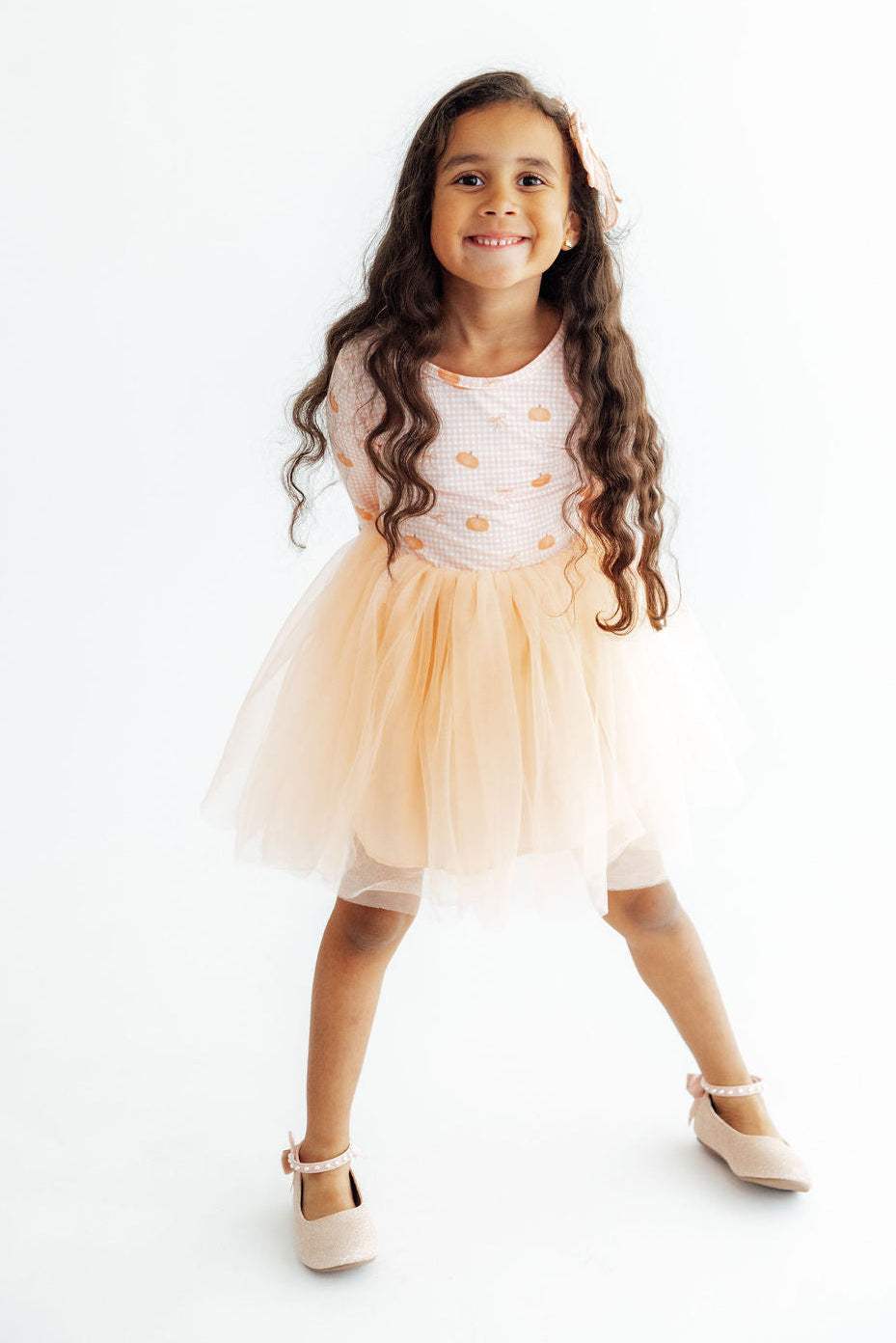 Gingham Pumpkins L/S Tutu Dress - Mila & Rose ® - Flyclothing LLC