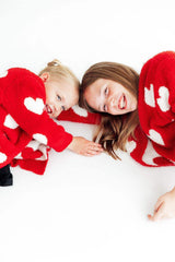 Red/Coconut Heart Cozy Cardigan - Mila & Rose ® - Flyclothing LLC
