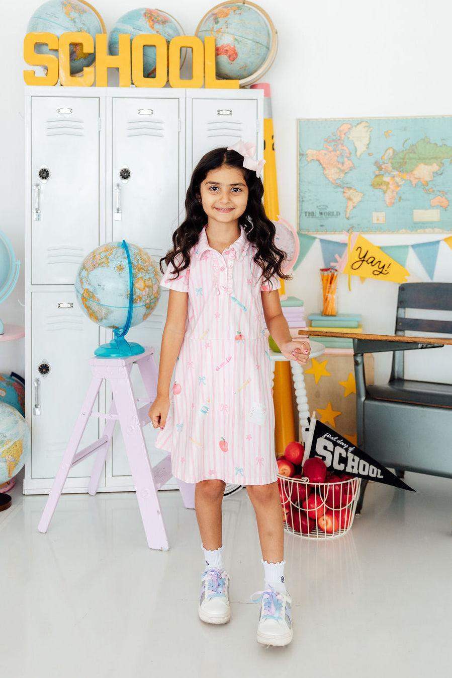 Gold Star Girl S/S Polo Dress