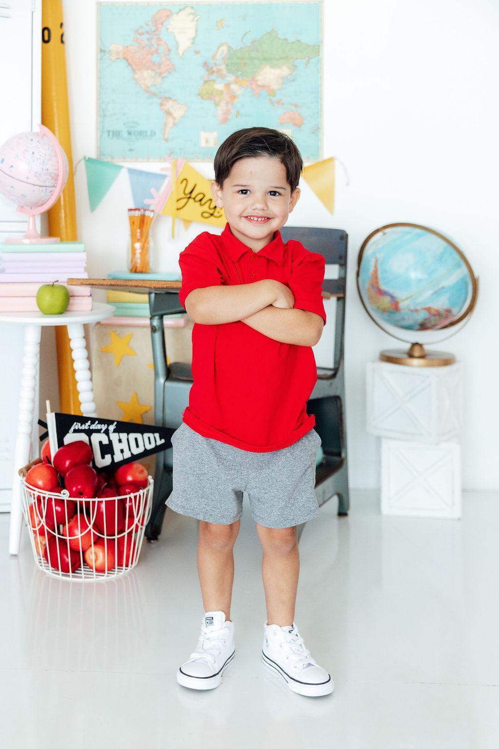Boys Red S/S Polo - Mila & Rose ® - Flyclothing LLC