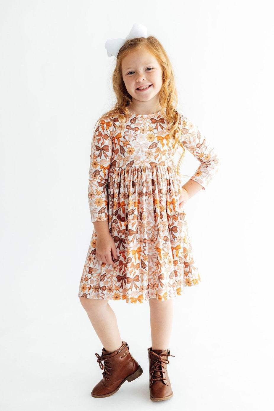 Fall Harvest L/S Pocket Twirl Dress - Mila & Rose ® - Flyclothing LLC