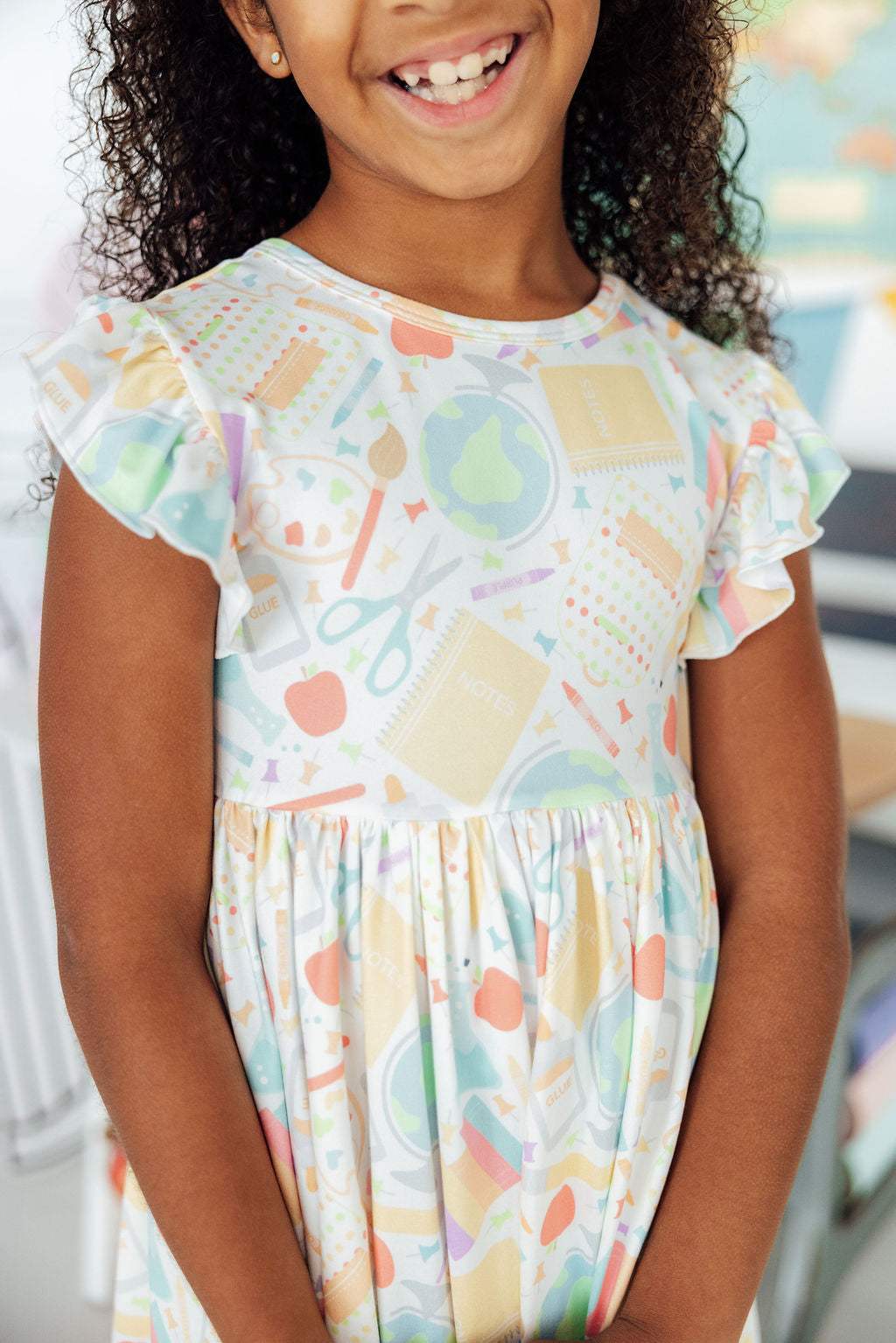 Campus Cutie Flutter Sleeve Twirl Dress - Mila & Rose ® - Flyclothing LLC