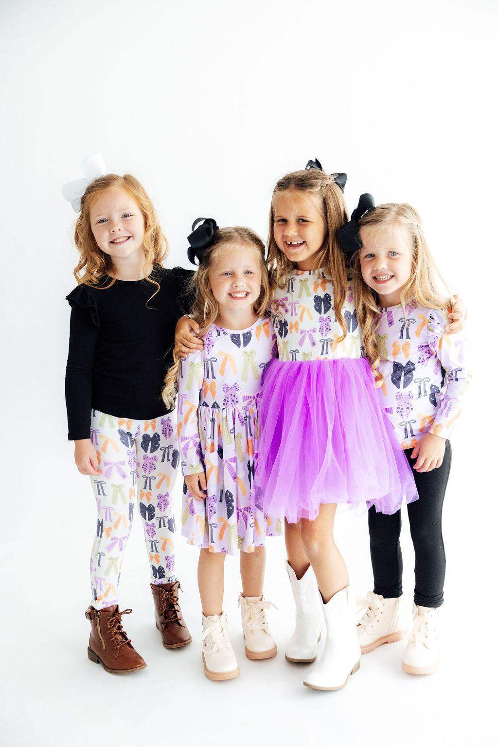 Tied with a Boo Lavender L/S Ruffle Tee - Mila & Rose ® - Flyclothing LLC