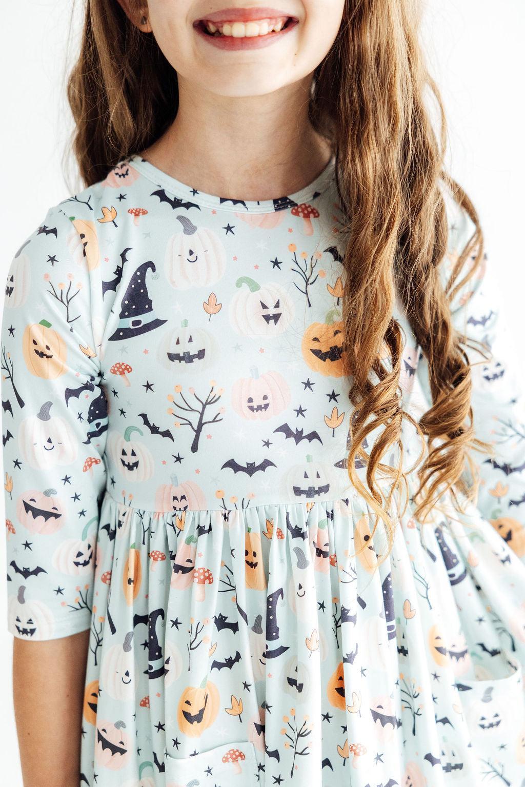Ghouls Rule 3/4 Sleeve Pocket Twirl Dress - Mila & Rose ® - Flyclothing LLC
