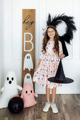 Hey Boo 3/4 Sleeve Pocket Twirl Dress - Mila & Rose ® - Flyclothing LLC