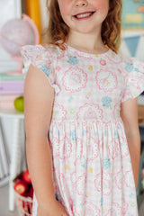 Apple of My Eye Flutter Sleeve Twirl Dress - Mila & Rose ® - Flyclothing LLC