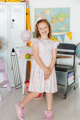 Apple of My Eye Flutter Sleeve Twirl Dress - Mila & Rose ® - Flyclothing LLC
