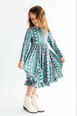Christmas Treats L/S Ruffle Hem Twirl Dress - Mila & Rose ® - Flyclothing LLC