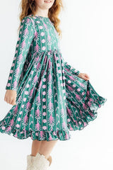 Christmas Treats L/S Ruffle Hem Twirl Dress - Mila & Rose ® - Flyclothing LLC