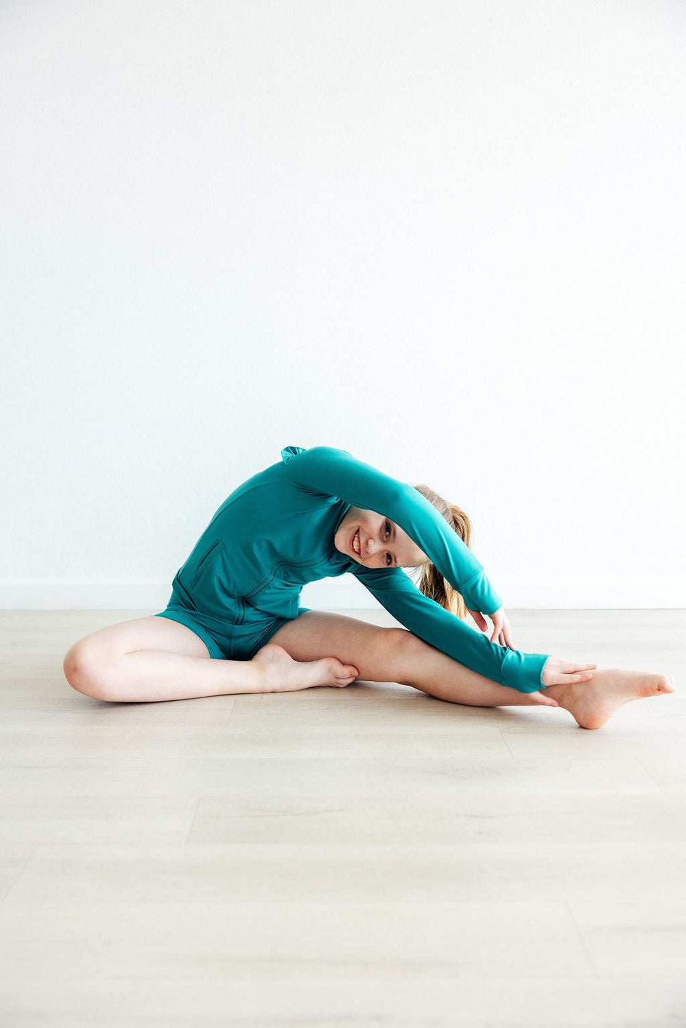 Turbo Teal Active Shorty Shorts - Mila & Rose ® - Flyclothing LLC