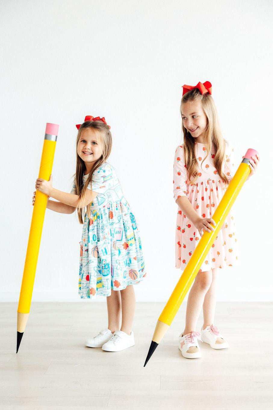 An Apple a Day 3/4 Sleeve Pocket Twirl Dress - Mila & Rose ® - Flyclothing LLC