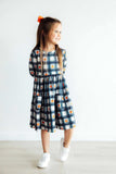 Plaid Pumpkins L/S Pocket Twirl Dress - Mila & Rose ® - Flyclothing LLC