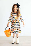 Pumpkins & Peonies 3/4 Sleeve Pocket Twirl Dress - Mila & Rose ® - Flyclothing LLC