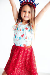 SALE Proudly Patriotic S/S Flutter Sleeve Leotard - Mila & Rose ® - Flyclothing LLC