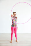 Flexible Floral Full-Zip Ruffle Active Jacket