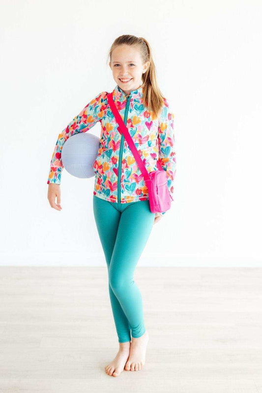 Turbo Teal Active Legging - Mila & Rose ® - Flyclothing LLC