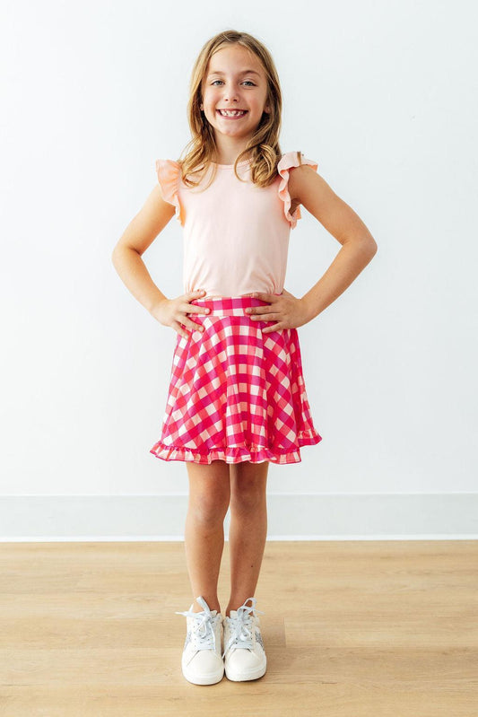 Peach S/S Ruffle Tee - Mila & Rose ® - Flyclothing LLC