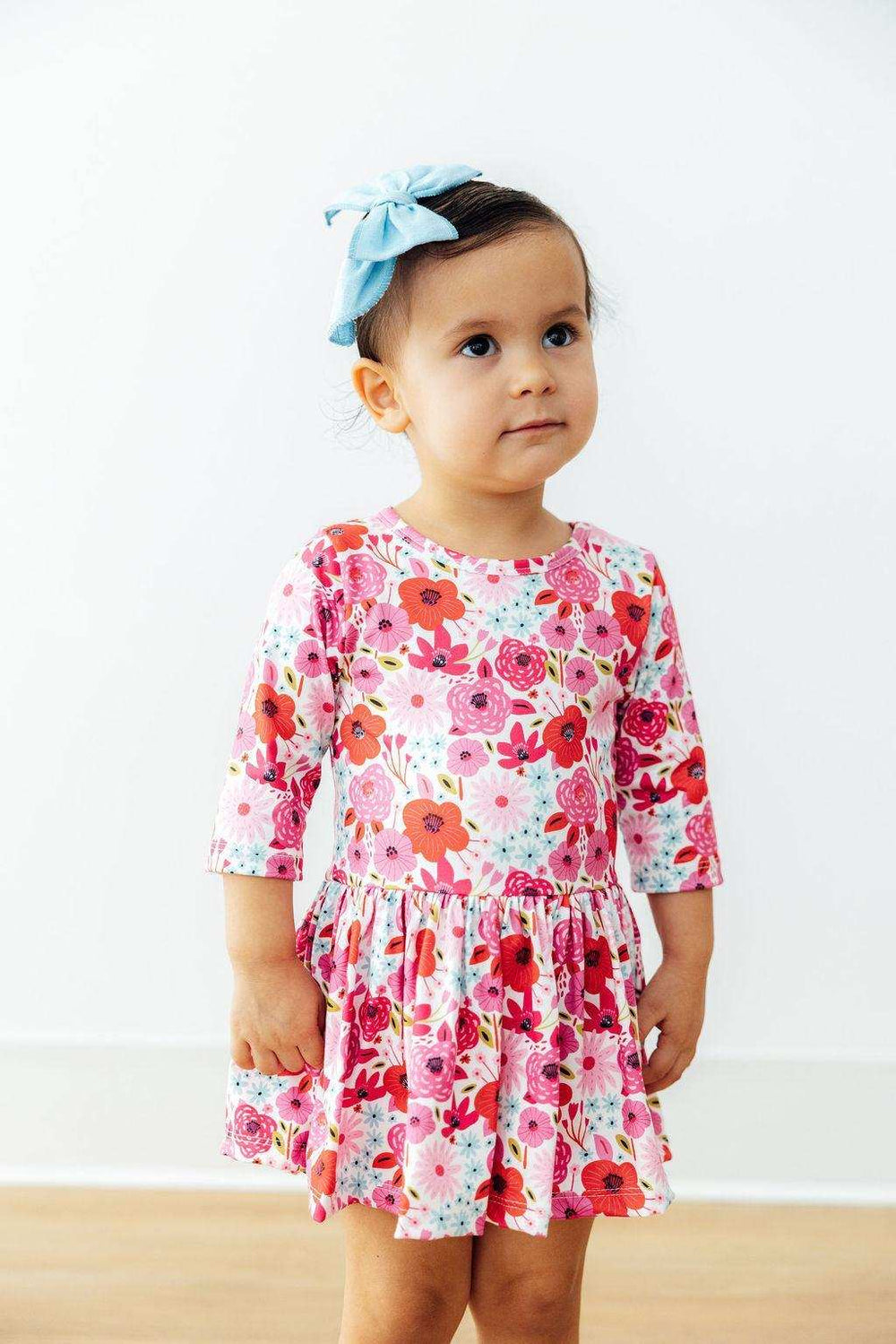 Secret Garden 3/4 Sleeve Twirl Bodysuit - Mila & Rose ® - Flyclothing LLC