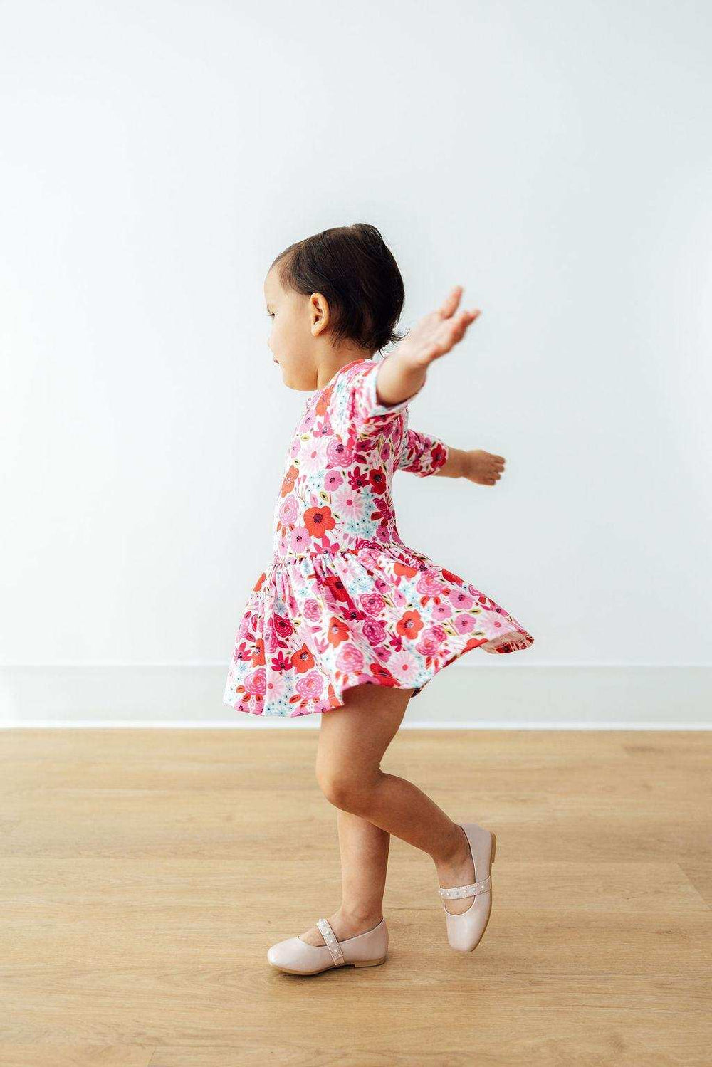 Secret Garden 3/4 Sleeve Twirl Bodysuit - Mila & Rose ® - Flyclothing LLC