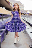 TCU Plaid Frog Flutter Twirl Dress - Mila & Rose ®