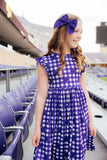 TCU Plaid Frog Flutter Twirl Dress - Mila & Rose ®