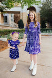 TCU Purple Frog Flutter Twirl Dress - Mila & Rose ® - Flyclothing LLC